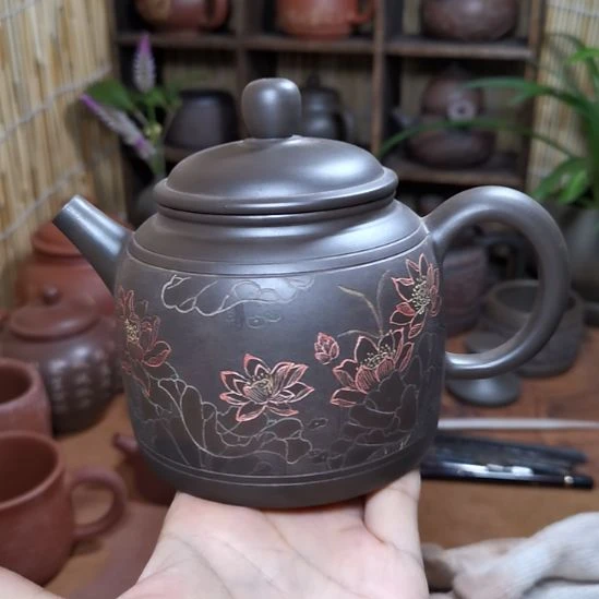 广西钦州坭兴陶茶壶350cc