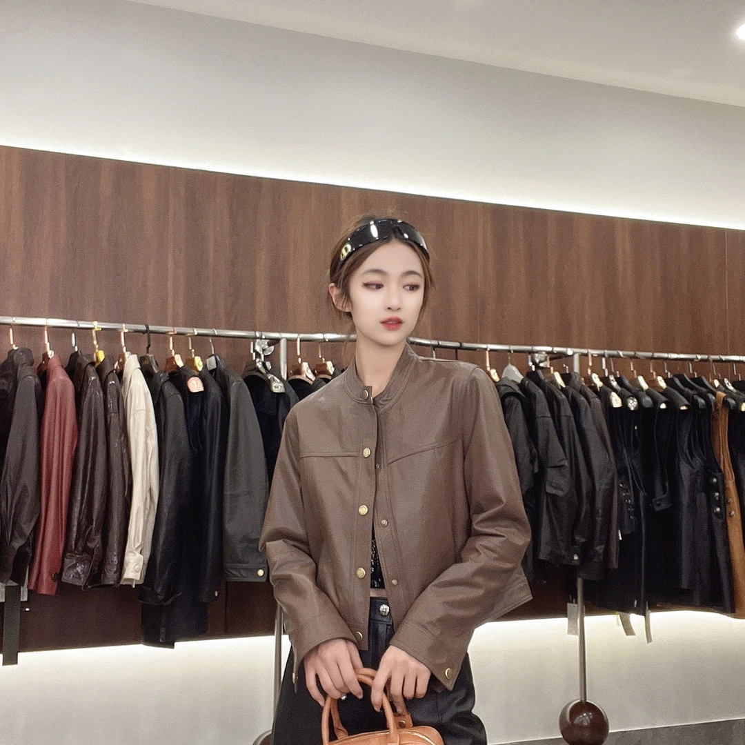 {潮野-Cyer}2025新款皮衣上新网红千金风绵羊皮-OU-8828