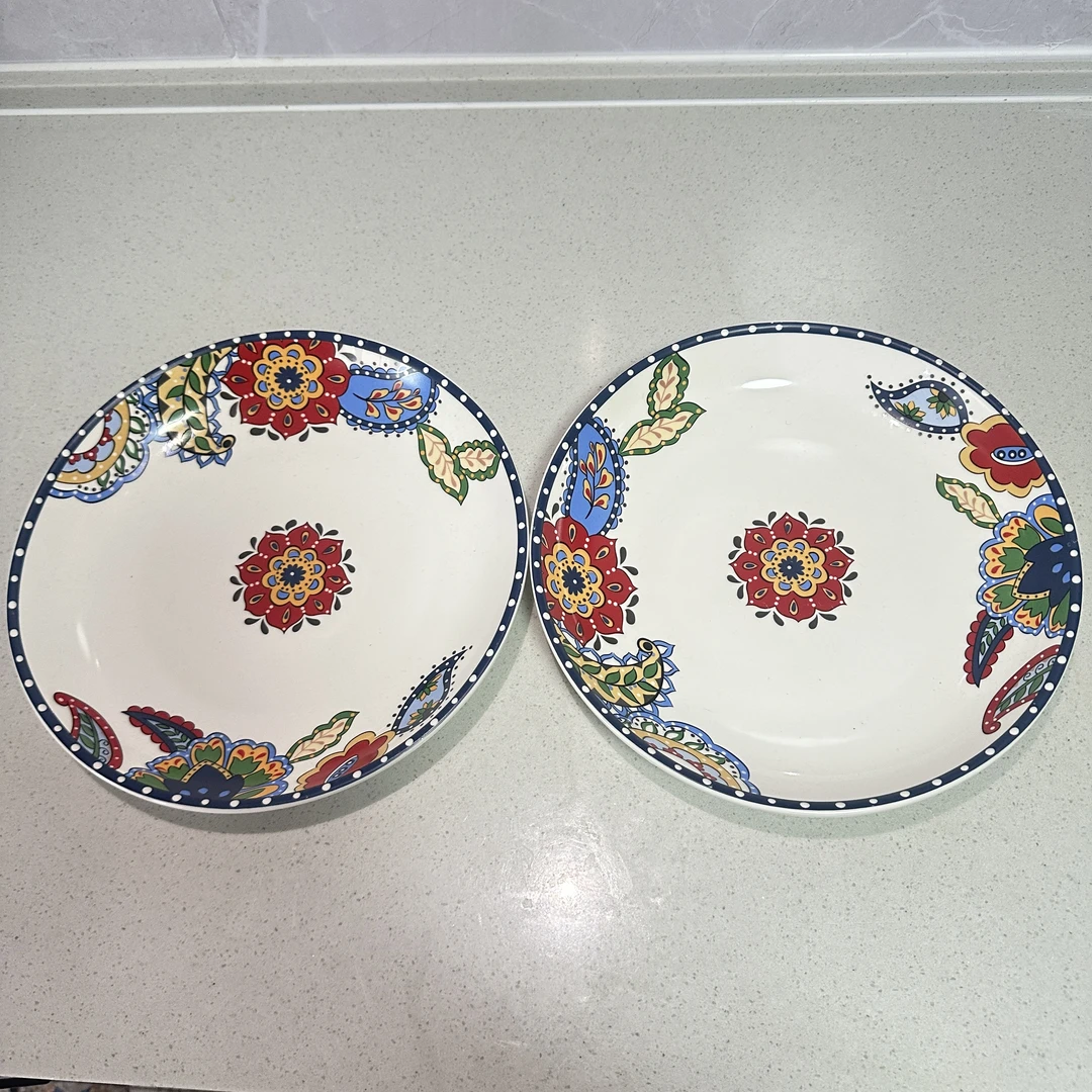 【新疆包邮】badamgul 中盘鸡 tahsa  2个白色中盘鸡盘网红高档家用