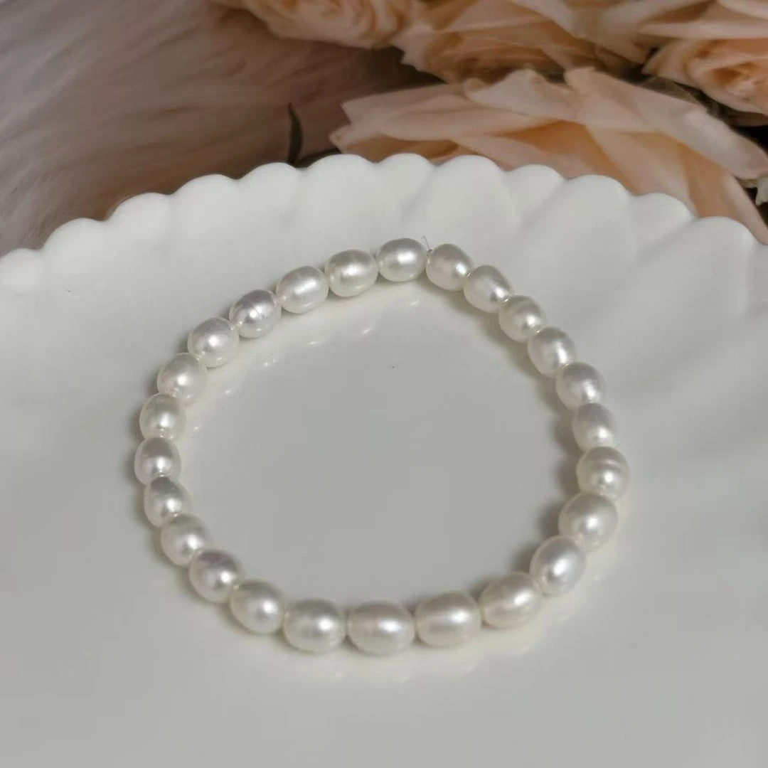 合金手链 特价~性价比超高两款珍珠手链大珠10mm小珠6mm