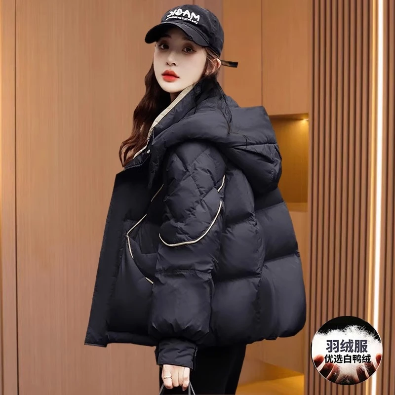 九江羽绒服女士2025新款冬季流行爆款高端品牌小香风嘉兴平湖外套