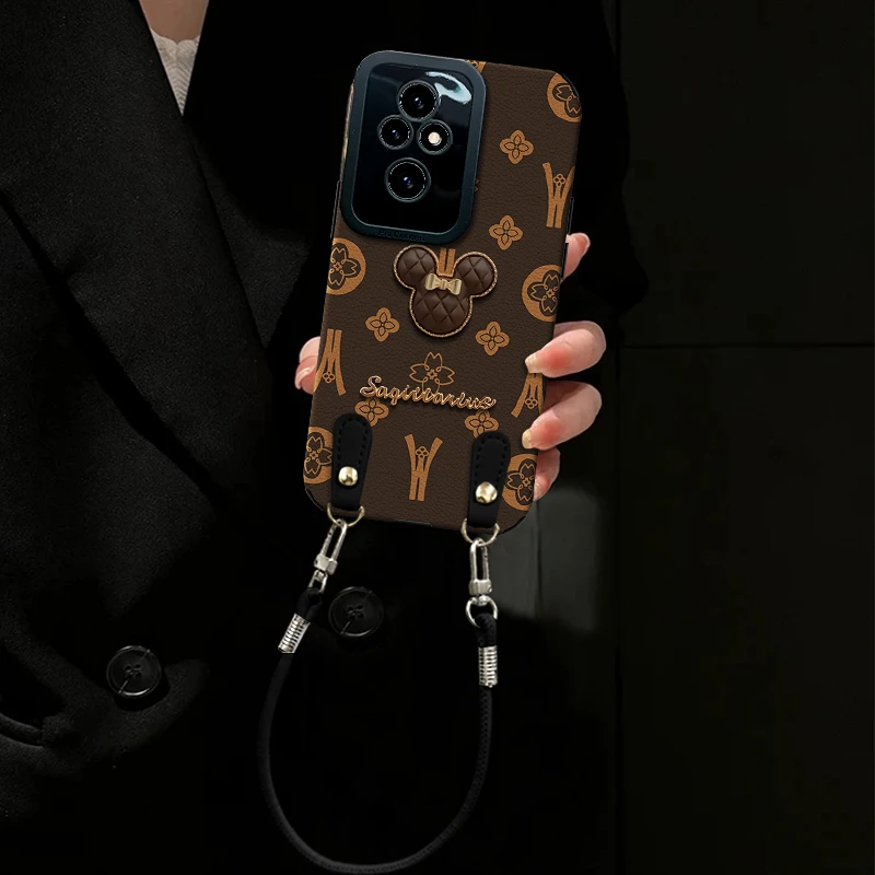 汇客凡品【荣耀200Pro】轻奢皮质荔枝纹ins创意防摔手机壳