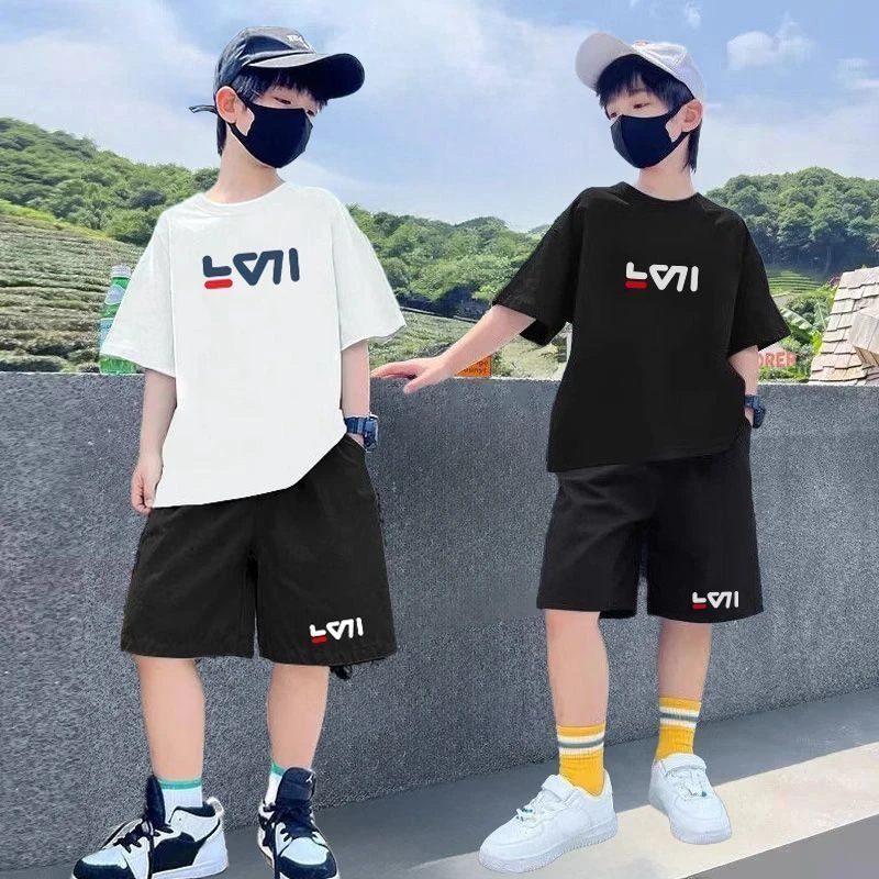 童装男童夏装儿童运动套装2024夏季中大童短袖T恤