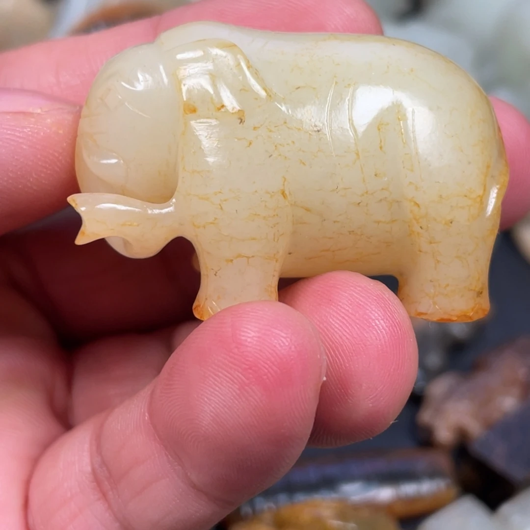 清***～和田玉（糖玉）未镶嵌挂件