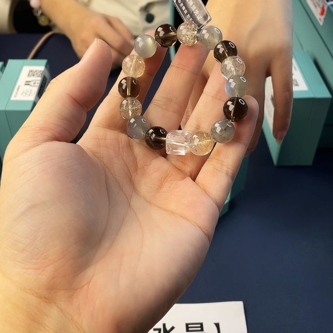 水晶手链银S925镶嵌