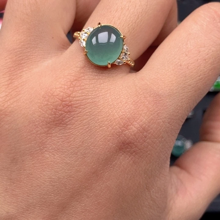 翡翠未镶嵌戒指戒指