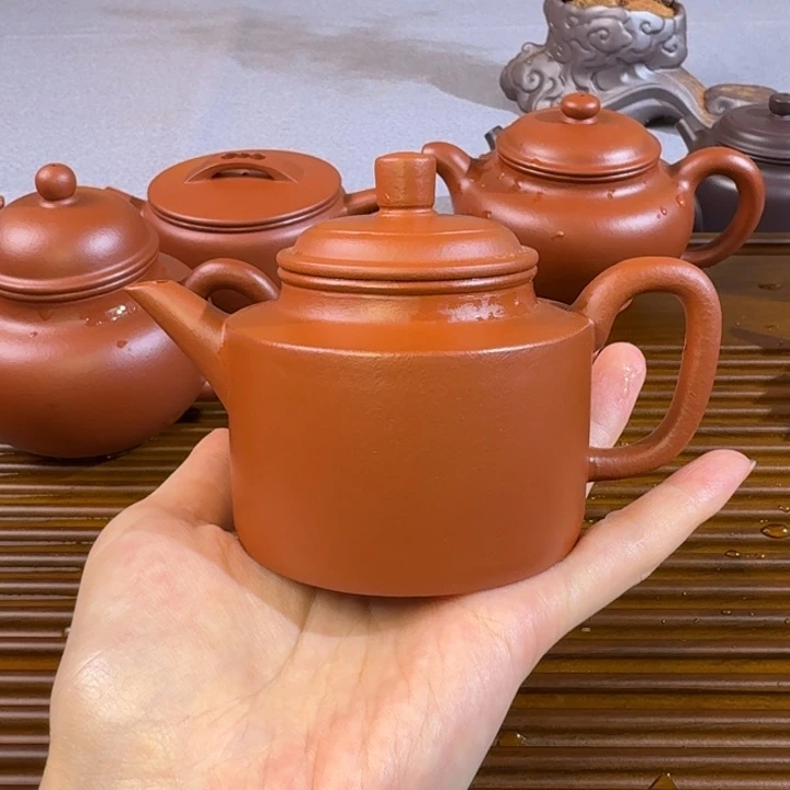 茶壶紫砂朱泥全手剑流德钟160毫升