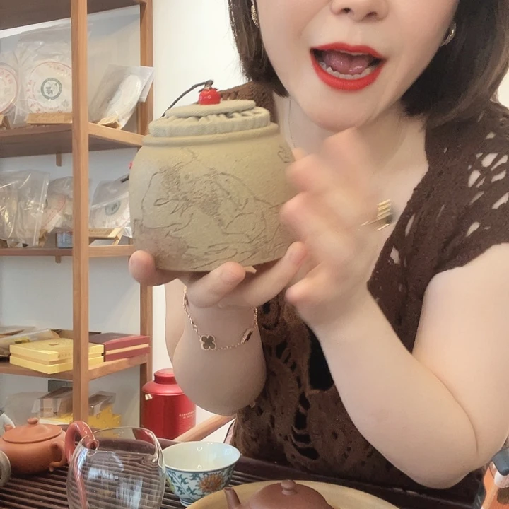 射***座茶壶紫砂醒茶罐 400毫升