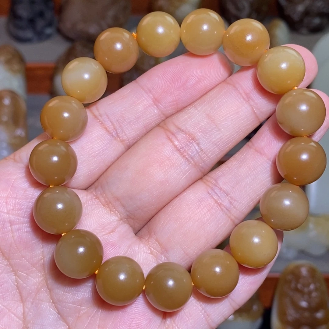 未镶嵌手串和田玉（糖玉）卡12