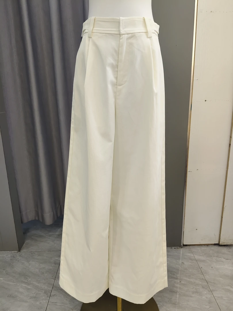 万之冠专柜正品WB52B1208秋冬新款高腰显瘦阔腿裤女宽松休闲百搭