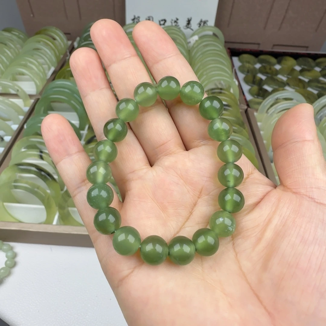 蛇纹石玉未镶嵌手链