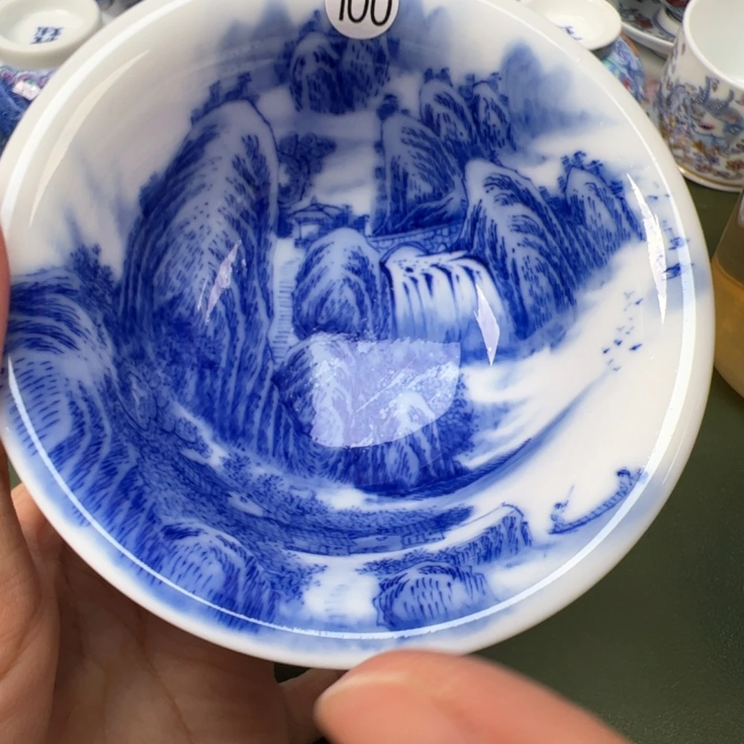 陶瓷景德镇纯手工纯手绘茶具木木100