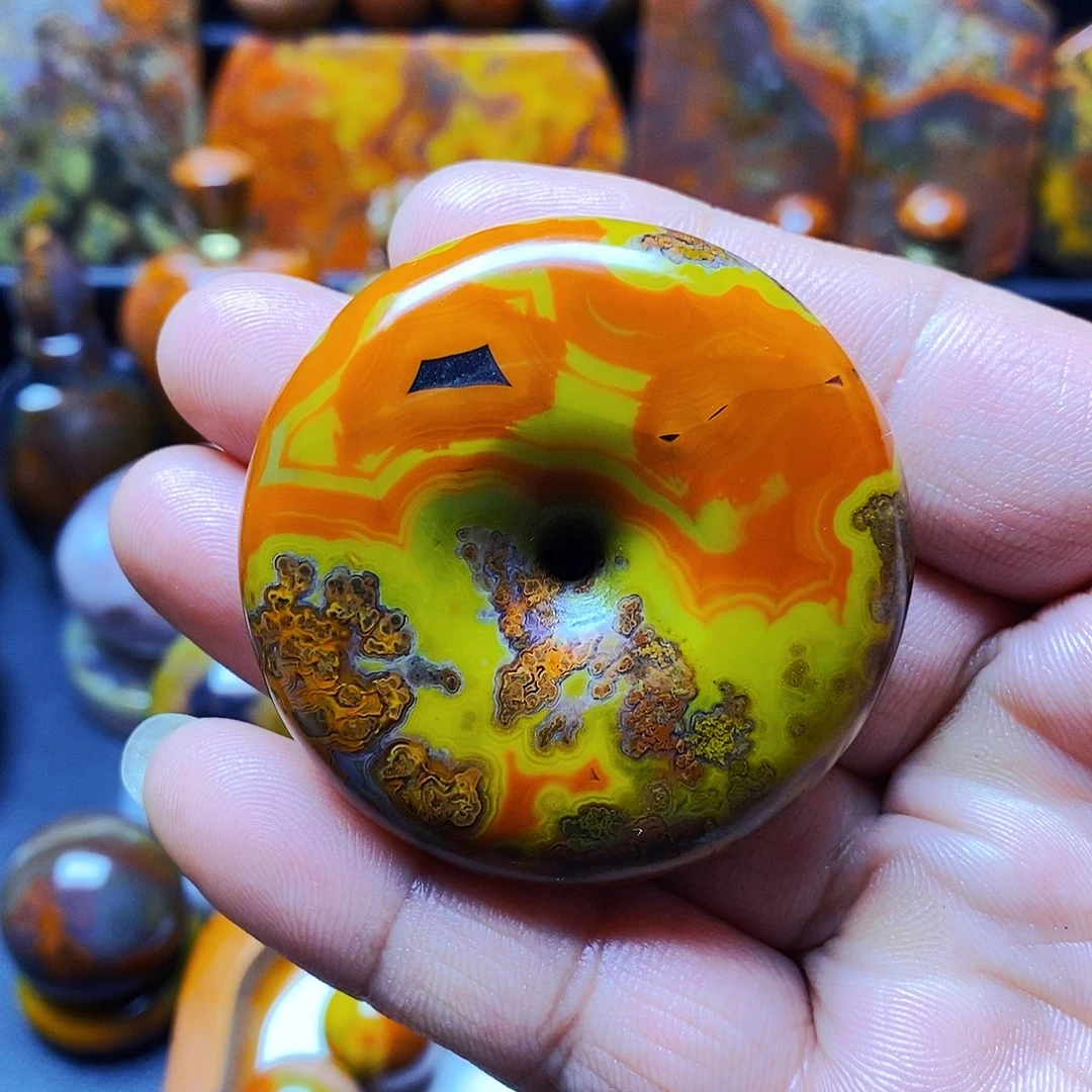 玛瑙/玉髓未镶嵌精品大湾手把