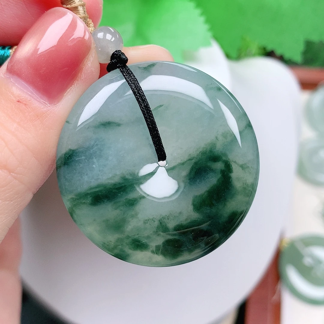 翡翠未镶嵌颈饰平安38-6.4