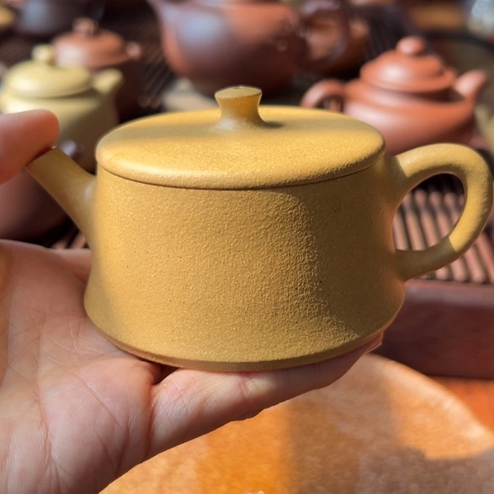 紫砂茶壶黄金云柱150cc