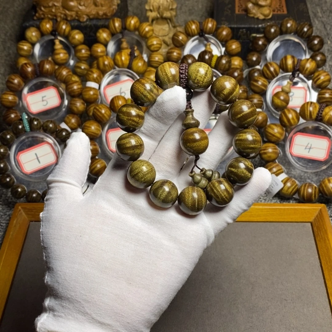 楠木（金丝楠）手串/手链枯木黑金水波1.8