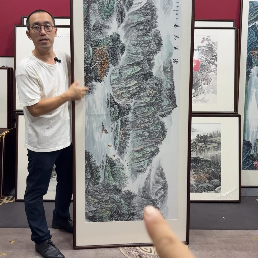 国画手绘作品带框210/80