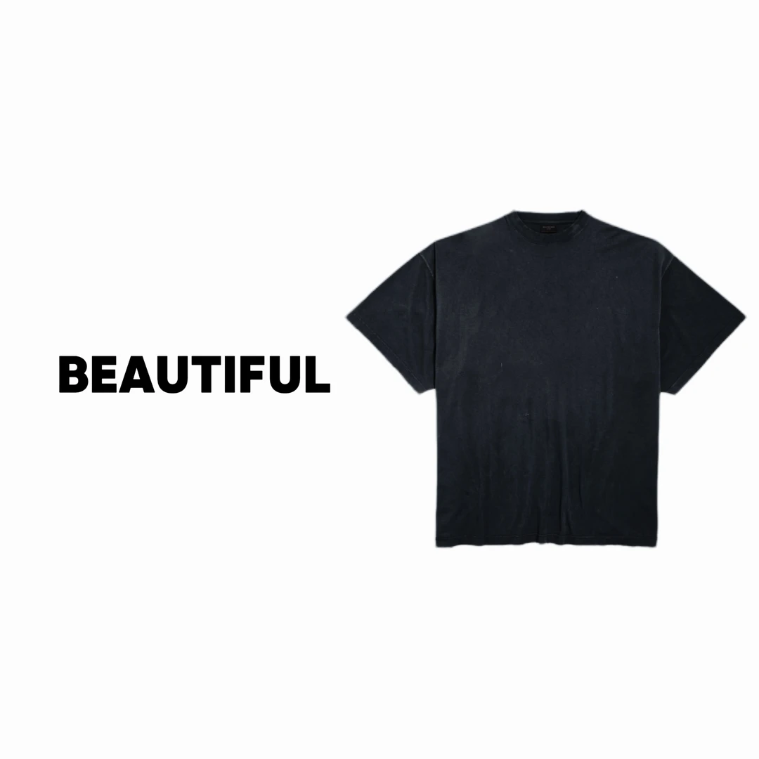 【34号链接-黄胶带双层立体胶】2025春夏限定男女宽松百搭T恤#GZ034