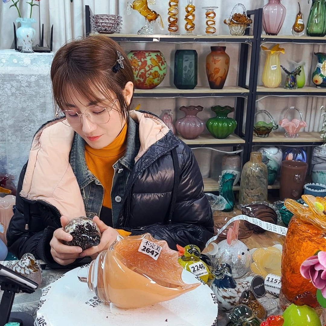 2647海螺不完美家悦琉璃工艺品