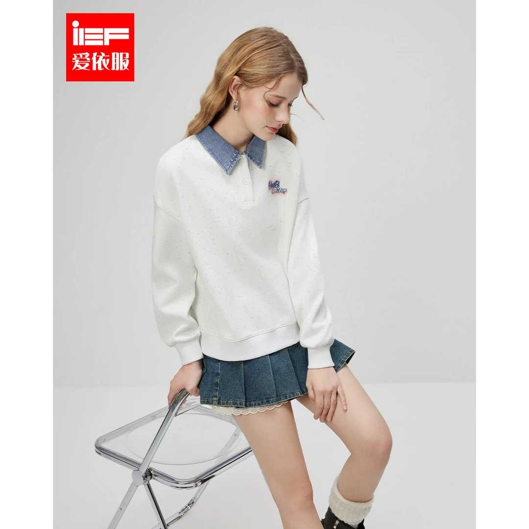 IEF/爱依服2025秋季新款美式时尚休闲运动风时尚小众设计百搭卫衣