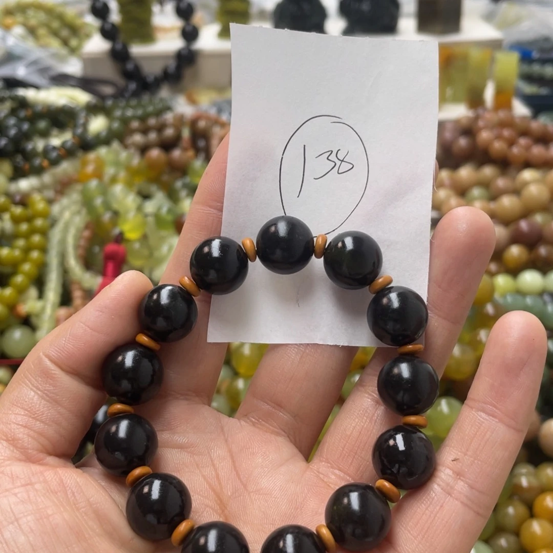 蛇纹石玉手链合金