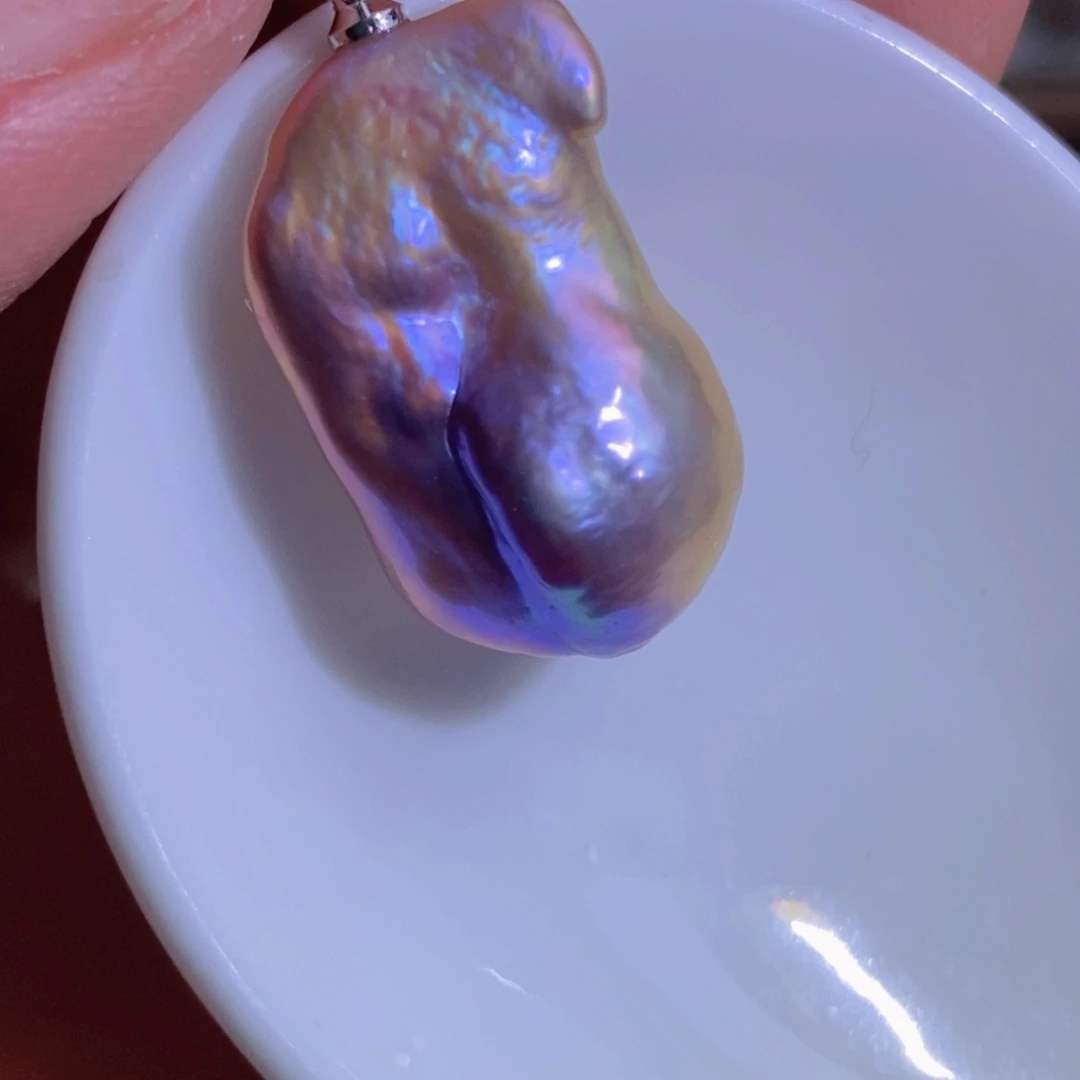 银S925镶嵌天然淡水珍珠淡水珍珠