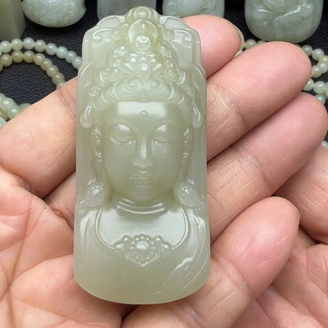 和田玉（糖玉）未镶嵌吊坠(不含链)