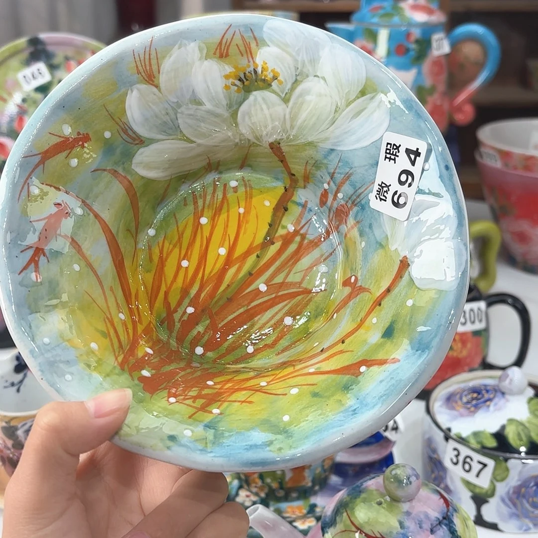 景德镇手绘高温釉下彩陶瓷茶具