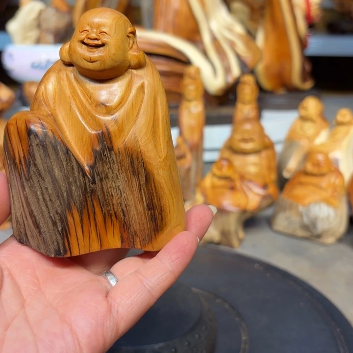 柏木太行崖柏弥勒佛