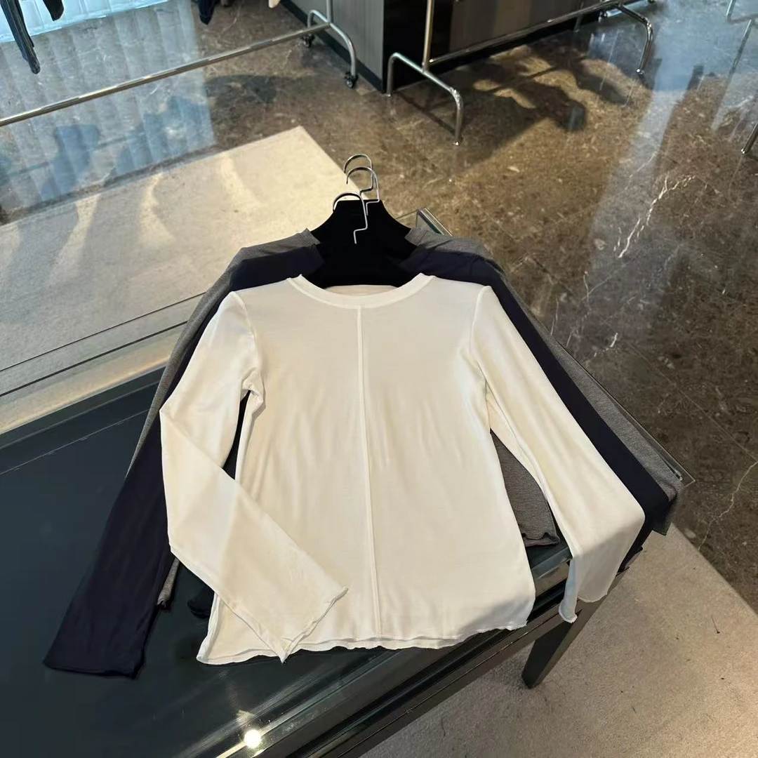 纯色百搭基础款打底T恤上衣 J000137