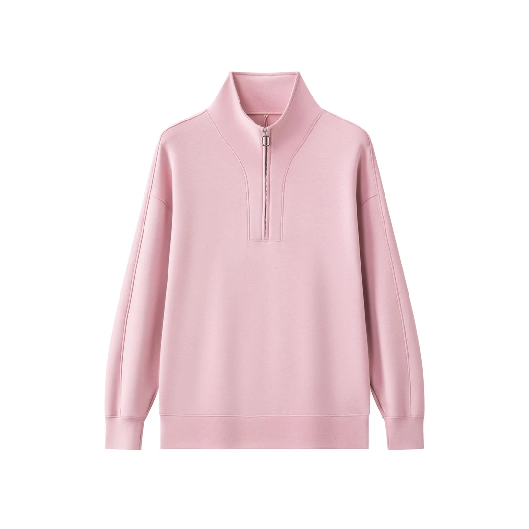 【U.M】富士山下立领舒适休闲半拉链长袖卫衣