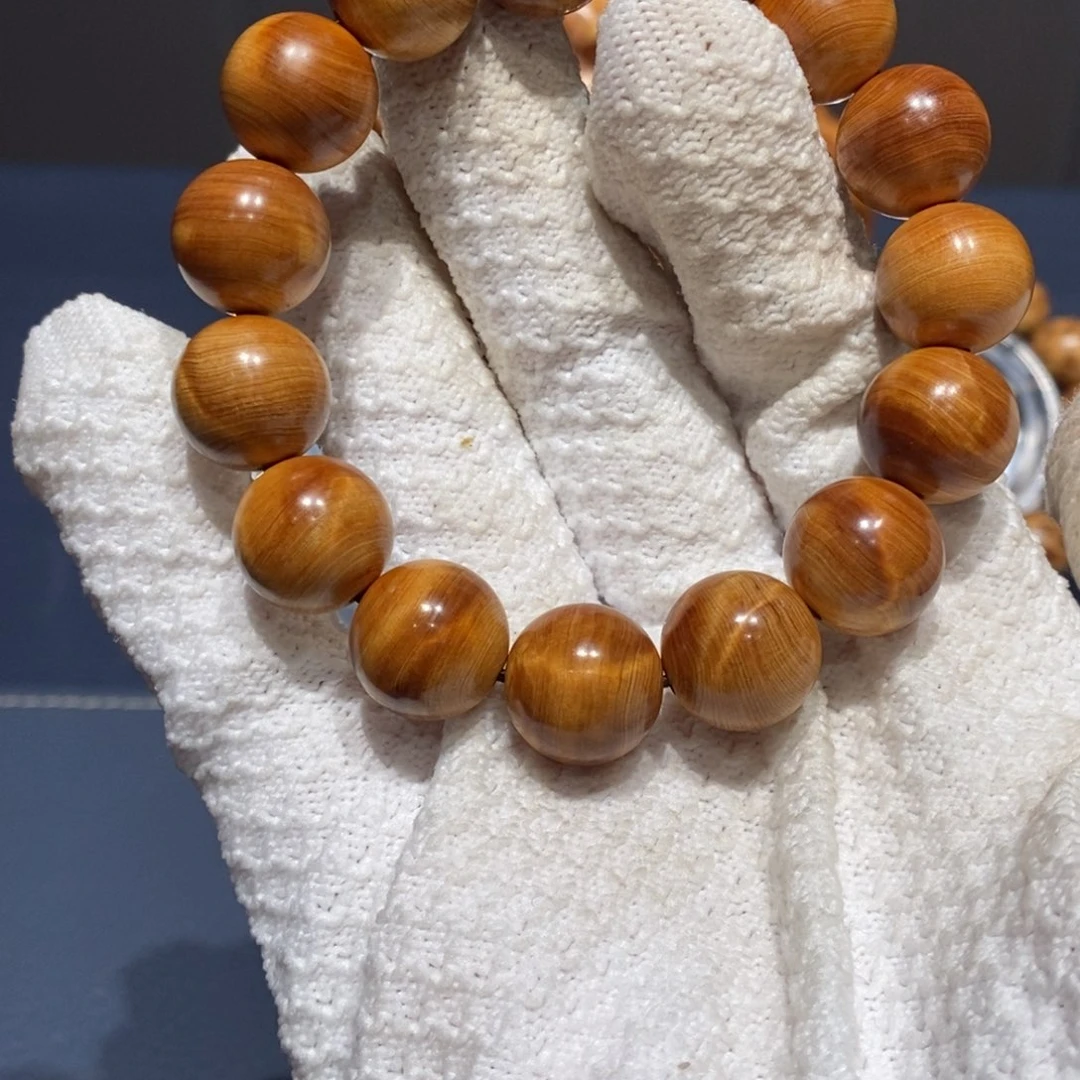 柏木（崖柏）温****此1.5蚕丝纹闪电手串