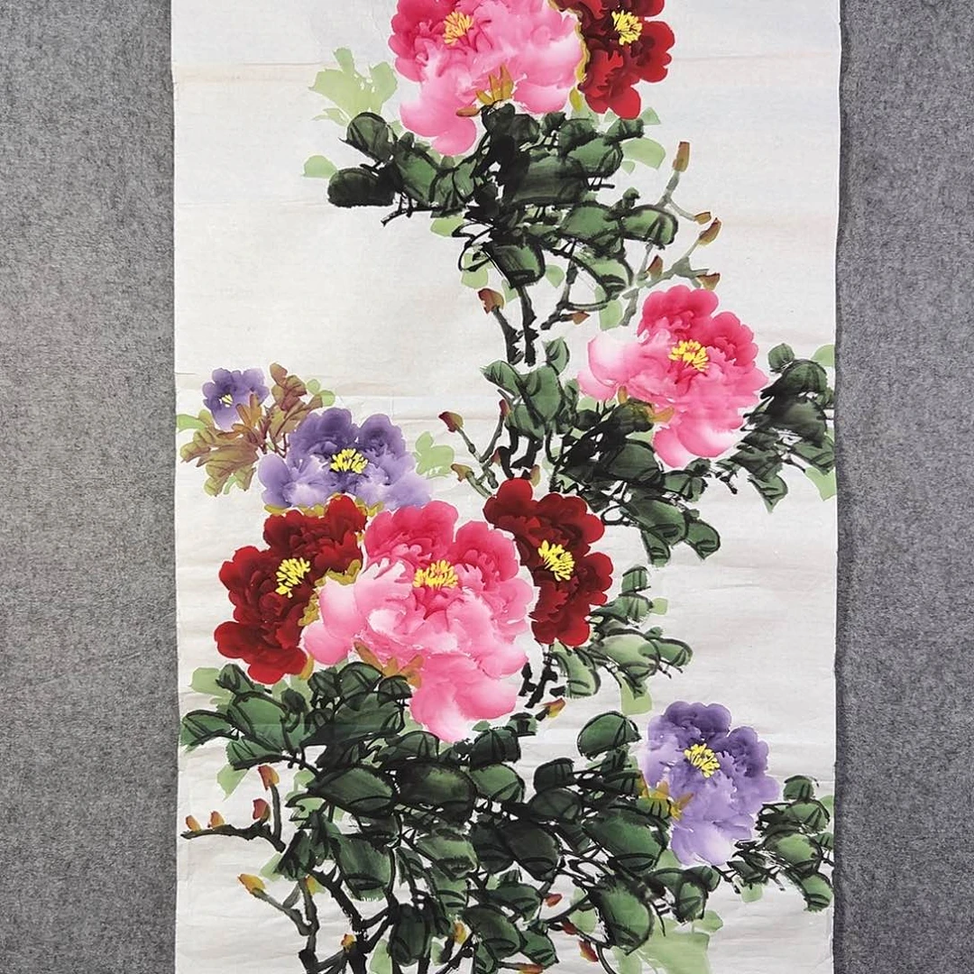 国画098 牡丹等植物生长于这里生长