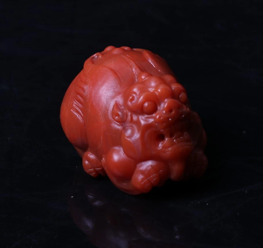 精美南红玛瑙精工雕刻貔貅吊坠一个A7