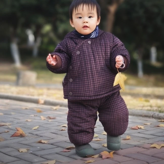 儿童冬季爆款家居服防寒保暖韩版小童4层连帽加绒加厚套装