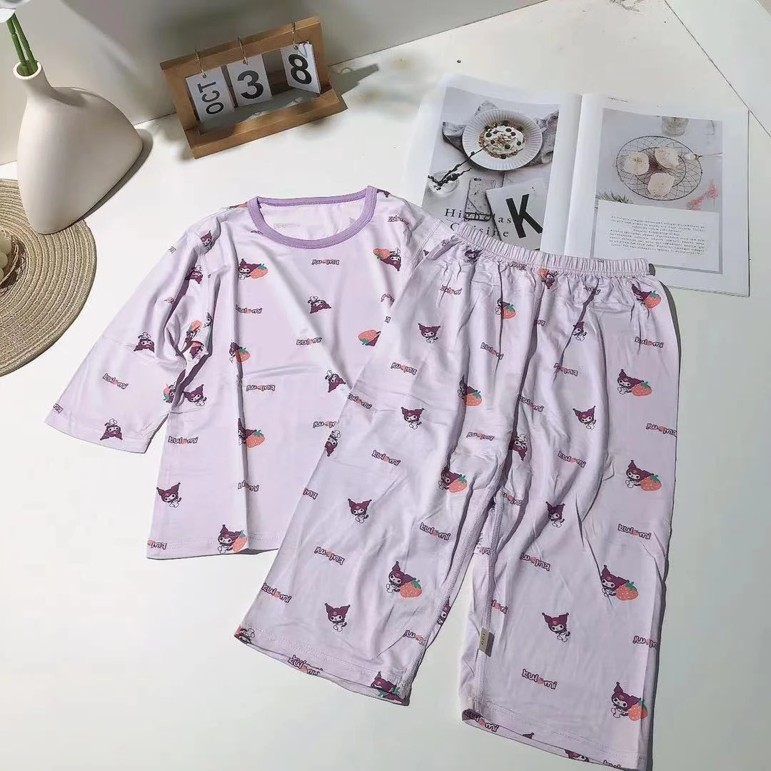 A64儿童冰凉七分袖家居套装