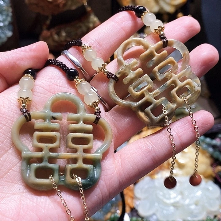 岫玉未镶嵌毛衣链