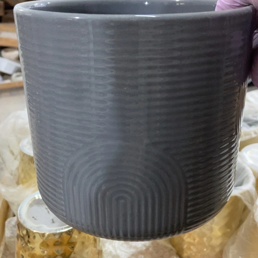 红陶高温陶瓷花盆