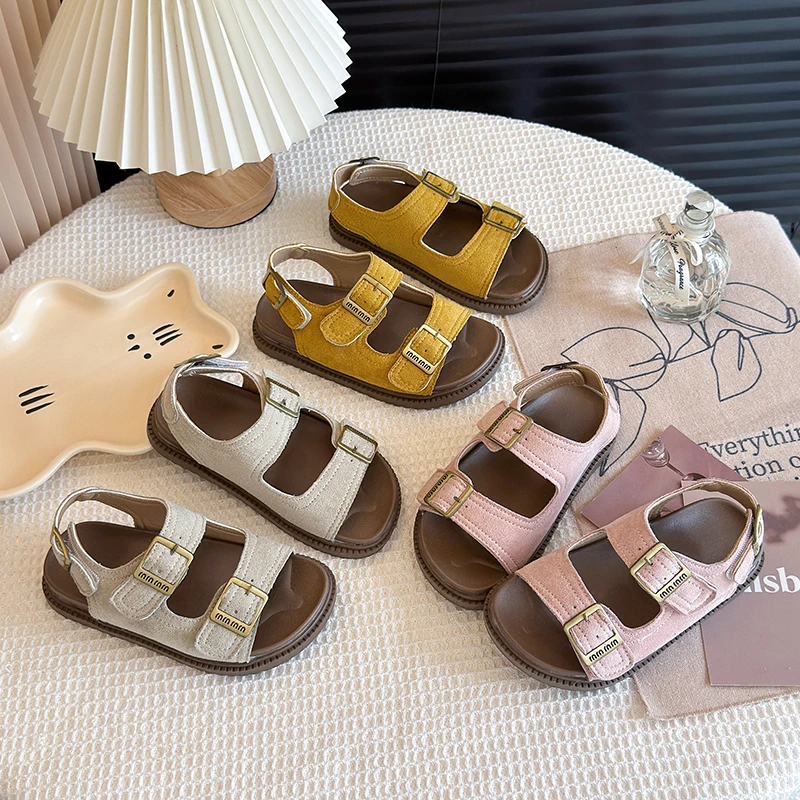 儿童凉鞋2025夏季新款女童韩版时尚百搭勃肯凉鞋男童休闲罗马凉鞋