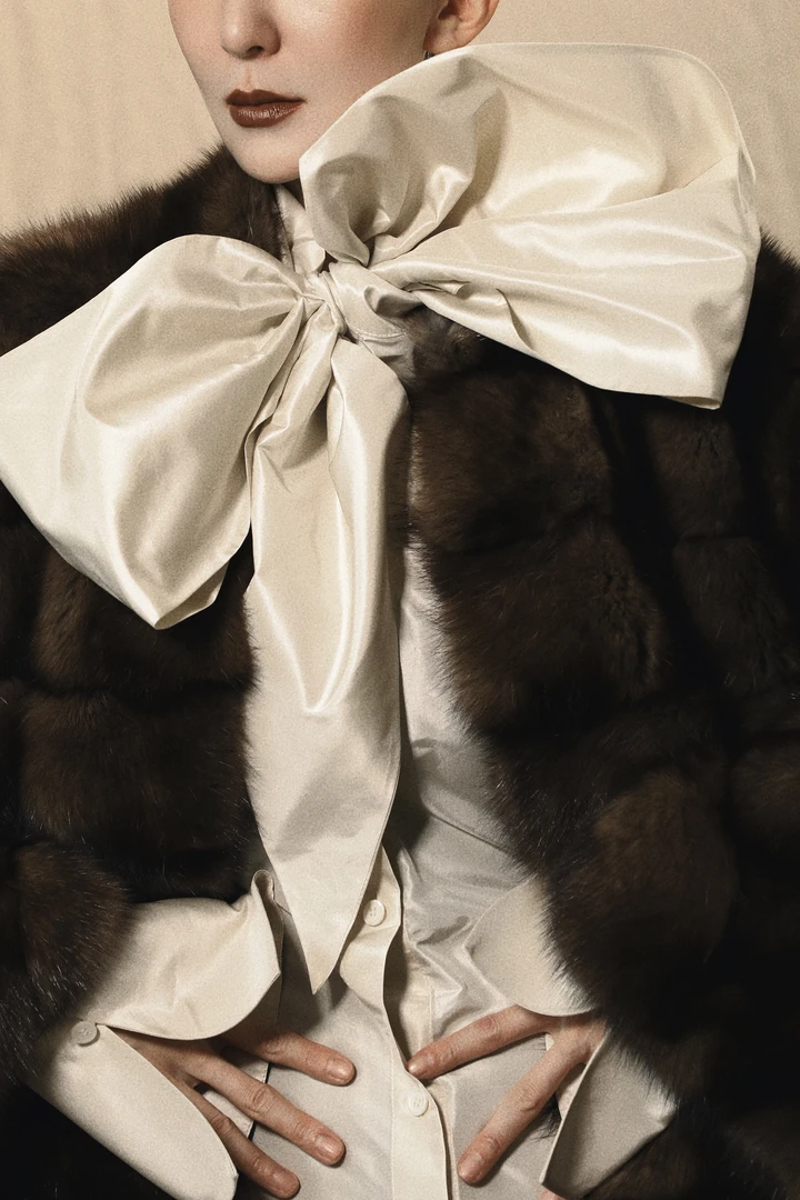 【坤姨专属】“时髦攻略” 真丝 塔夫绸 蝴蝶飘带衬衫