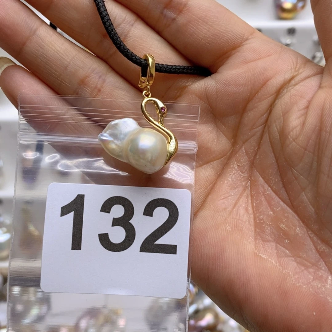 淡水珍珠颈饰银S925镶嵌132