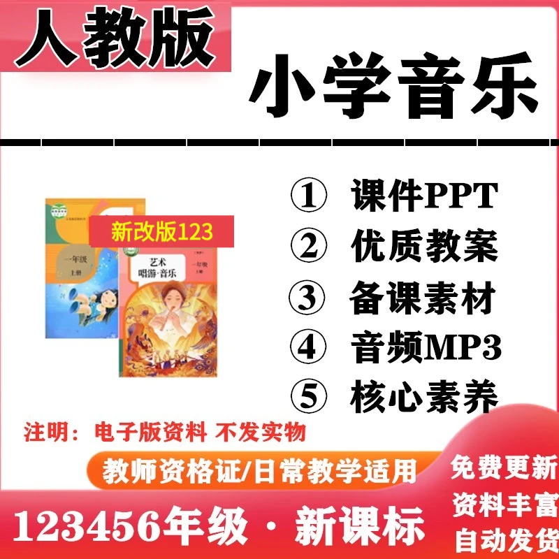 2025新改版 人教版新课标小学音乐一年级二三四五六年级上下册PPT
