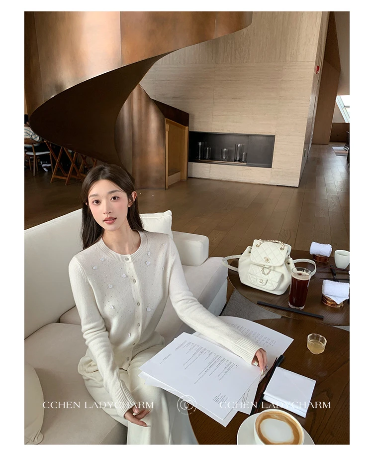 ·MY·春季新款设计感针织套头上衣法式气质显瘦针织衫