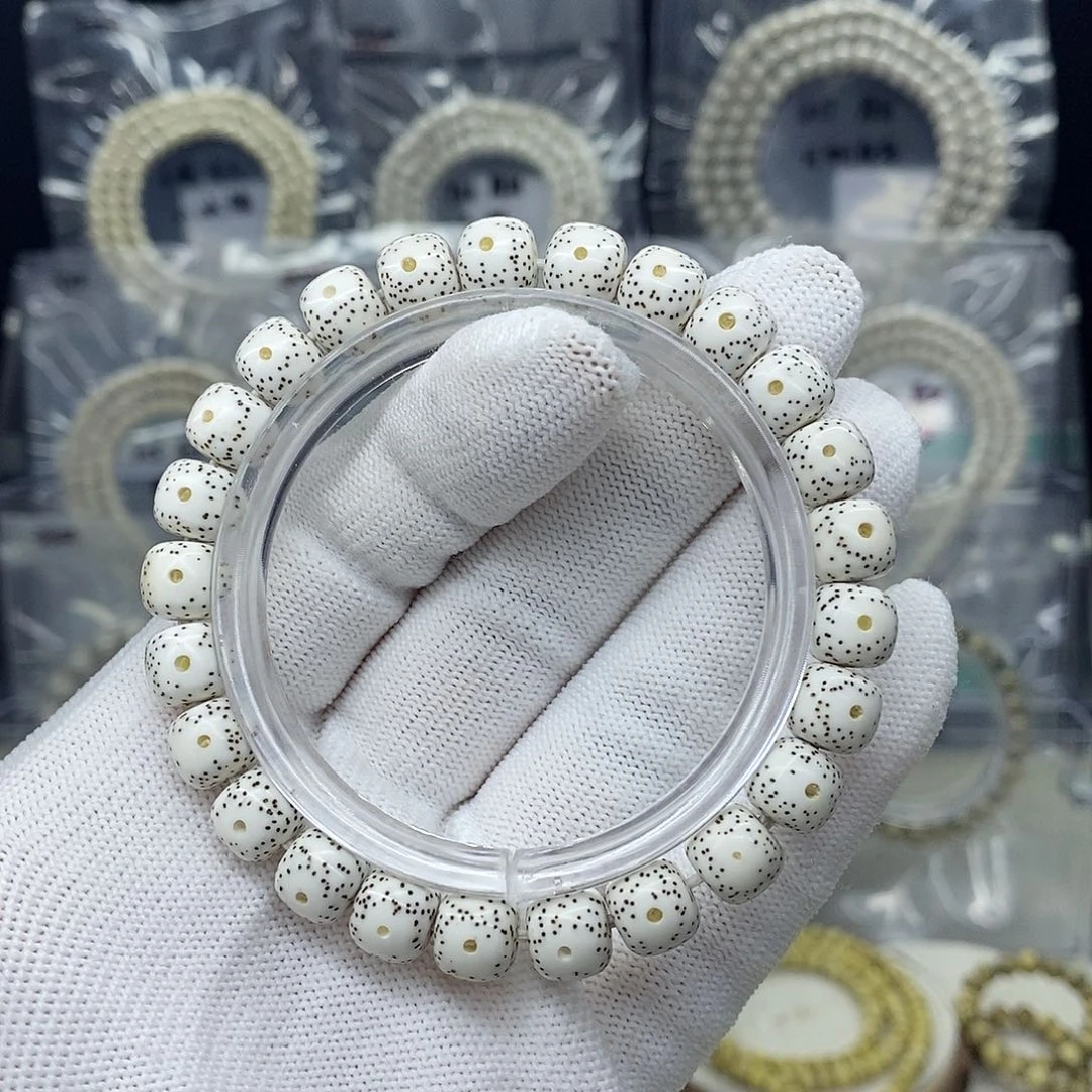 星月菩提手串千*9*8 原白 针尖星