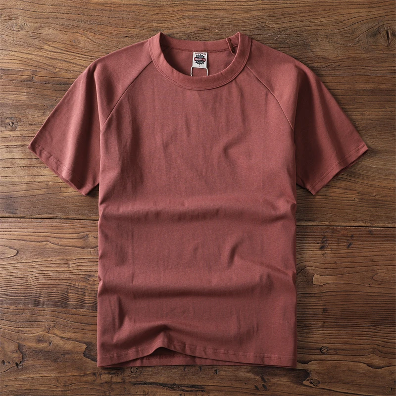 2025新款短袖T恤男纯色宽松潮牌半袖t恤美式百搭简约男士休闲短袖