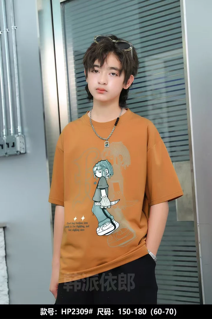 橙子家 2309#动漫人物印花潮牌短袖