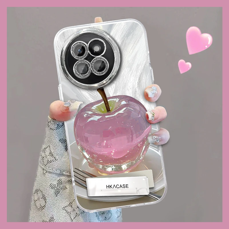适用小米civi4pro精孔羽纱晶莹粉苹果网红创意支架全包手机壳女款
