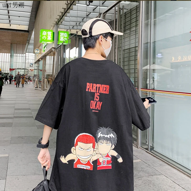 灌篮高手港风痞气日系潮流短袖夏季新款男式T恤衫