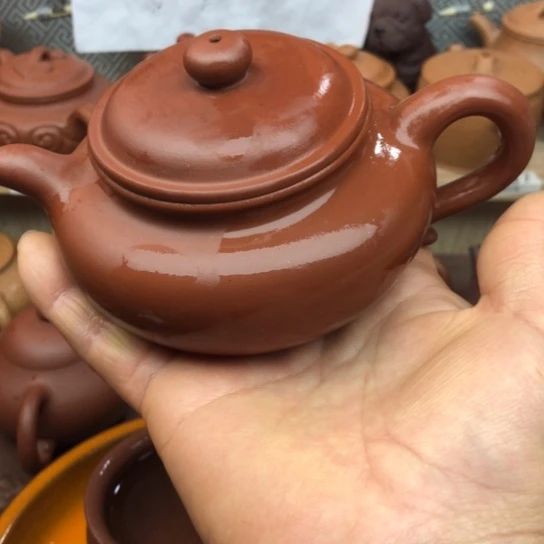 茶壶紫砂小红泥仿古240豪升左右瑕疵