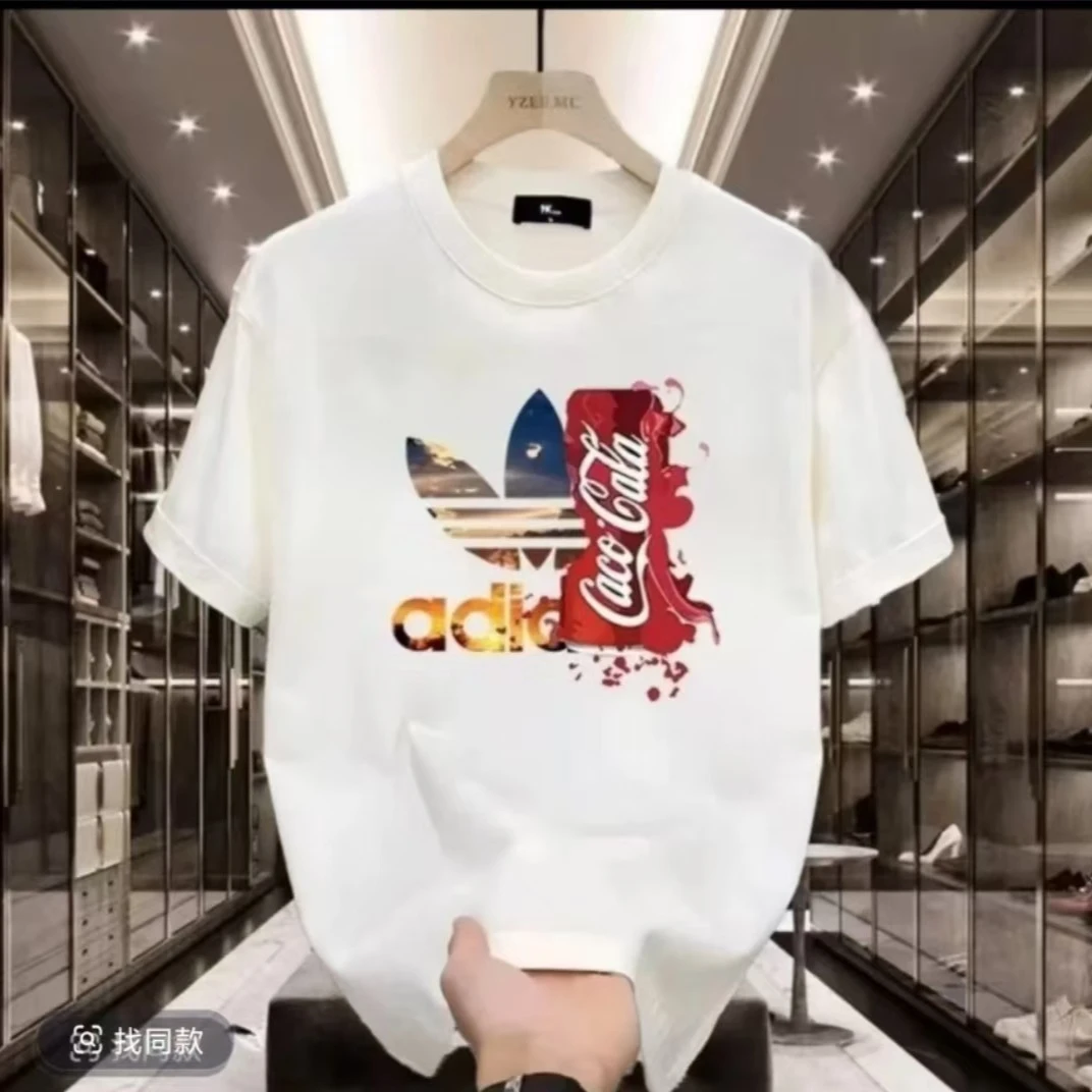 【一折粉丝福利】夏季潮牌男女同款百搭圆领T恤